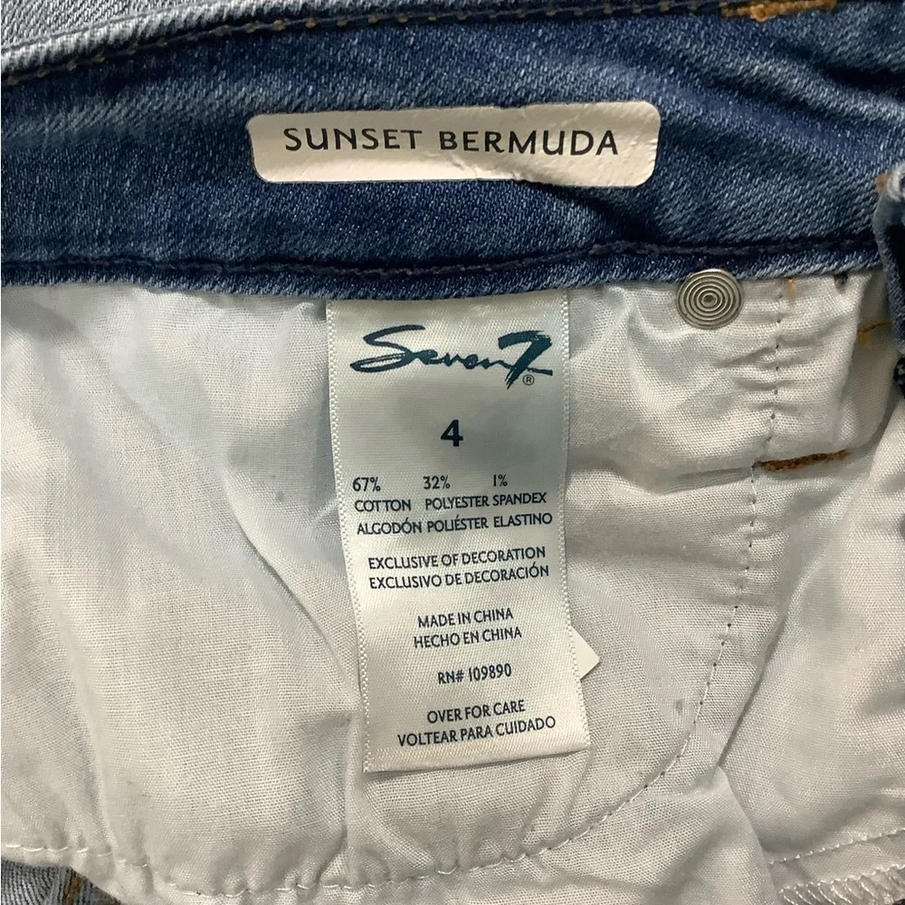 Seven7 Sunset Denim Bermuda Shorts - Picture 4 of 5